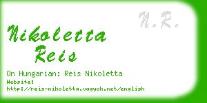 nikoletta reis business card